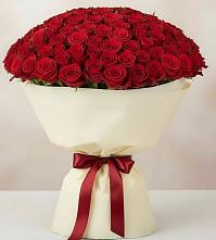 Букет 101 Красная роза Милано в Большой Вишере