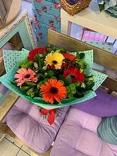 Букет цветов из:  Герберы, Хризантемы и Альстромерии #REPLACE_PRED# Большой Вишере