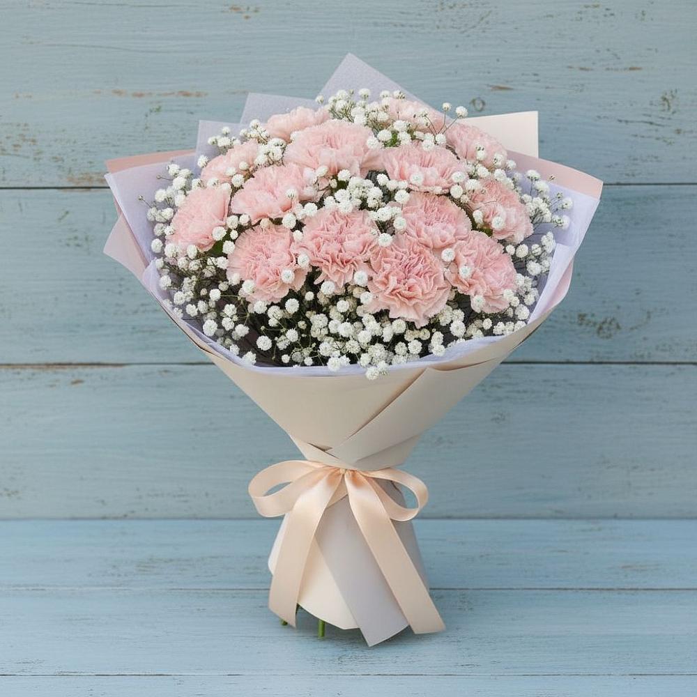 Букет цветов из: Гвоздики в Большой Вишере