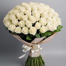 Букет 101 беля роза Белоснежка в Большой Вишере