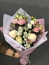 Букет цветов из:  Альстромерии, Розы и Лизиантусы #REPLACE_PRED# Большой Вишере