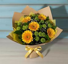 Букет цветов из:  Герберы и Хризантемы #REPLACE_PRED# Большой Вишере
