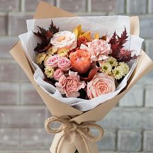 Букет цветов из:  Гвоздики, Хризантемы и Розы в Большой Вишере