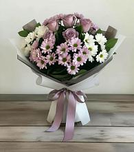 Букет цветов из:  Хризантемы и Розы в Большой Вишере