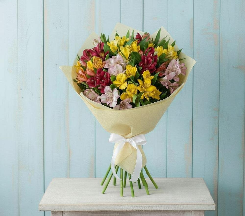 Букет цветов из: Альстромерии в Большой Вишере