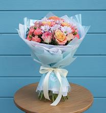 Букет цветов из:  Хризантемы и Розы в Большой Вишере